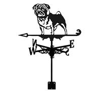 Veleta de Animales, Herramientas de medición, Veleta con Flecha, Adorno de Perro Perdiguero de Acero Inoxidable, indicador de dirección, estaca de jardín, decoración artística