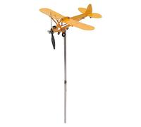 Veleta de Avión Decorativa, Indicador de Dirección del Viento 3D Piper J3 Cub, Metal, para Jardín y Patio, 5,9 cm, Montaje en Techo