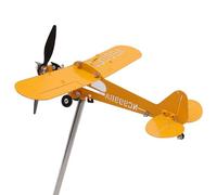 Veleta de Avión Decorativa Indicador Viento 3D para Jardín y Patio 59 cm Metal Montaje Techo