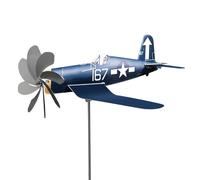Veleta De Avión - Molino De Viento para Jardín Al Aire Libre | Veleta De Metal | Decoración Para Césped, Patio Y Jardín 35x18x9cm