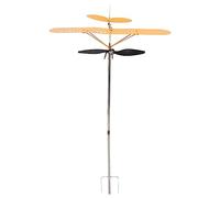 Veleta de Avión Piper J3 Cub Veleta de Metal 3D, Veleta de Avión, Indicador de Dirección del Viento de Techo Al Aire Libre para Decoración de Jardín y Patio (Talla Grande)