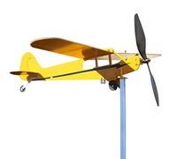 Veleta de avión Piper-J3- , paleta meteorológica para jardín, veletas de metal, techos hechos a mano, molinos de viento, estacas de jardín para los amantes del aire