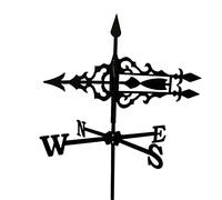 Veleta de Estilo Vintage Veleta de Viento Veleta de Metal Inoxidable Indicador de dirección del Viento Patio Jardín Arquitectura Techo Herramientas de medición Fácil de Usar e Instalar