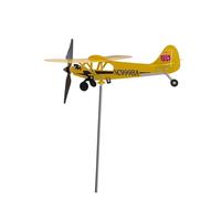 Veleta de jardín con avión 3D, decoración Metal, Molino Viento enchufable, Adornos Resistentes a la Intemperie for al Aire Libre Weather Veleta Retro(L 32X30cm)