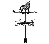 Veleta de Jardín Decorativa con Silueta de Perro Adorno para Techo para Cerca Cobertizo Granja Al Aire Libre Decoración de Patio Indicador de Dirección Pug
