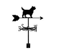 Veleta de Jardín Decorativa de Acero Inoxidable con Forma de Animal Indicador de Dirección para Perro O Cachorro Instrumento de Medición Veleta para Instalación En Tejados Accesorios Decorativos