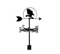 Veleta de Jardín Decorativa de Acero Inoxidable Veleta Decorativa de Búho Indicador de Dirección Estilo Pájaro Decoración Exterior para Garaje Cúpula Granero Águila ~ B