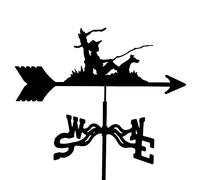 Veleta de Jardín Decorativa de Hierro Estilo Retro con Escena de Granja Indicador de Dirección Herramientas de Medición Profesionales