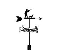 Veleta de Jardín Decorativa de Metal con Diseño de Perro Indicador de Dirección Decoración de Techo para Granja Patio Exterior Estilo 2