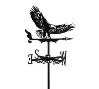 Veleta de Jardín Decorativa de Metal con Forma de Animal con Soporte para Techo Indicador de Dirección Hueco Negro Forma de Águila Calva Adorno Decorativo para El Hogar para Patio de Granja Al Ai