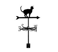 Veleta de Jardín Decorativa de Metal con Forma de Animal para Gato Que Camina con Cola de Gatito Indicador de Dirección Decoración de Techo para Patio de Granja Estilo C