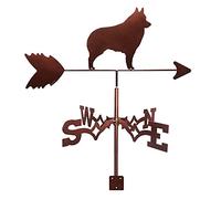 Veleta de Jardín Decorativa de Metal con Forma de Perro de Acero Inoxidable con Revestimiento Indicador de Dirección para Patio Herramienta de Medición de Veleta