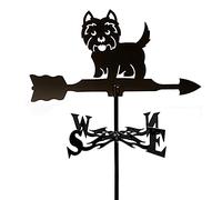 Veleta de Jardín Decorativa de Metal de Hierro Estilo Retro con Indicador de Dirección de Estaca Herramientas de Medición Profesionales