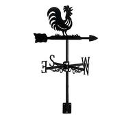 Veleta de Jardín Decorativa de Metal Estilo Retro de Granja con Diseño de Gallo Indicador de Dirección Accesorios para Instalación En Techo Estilo 1