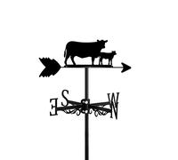 Veleta de Jardín Decorativa de Metal Veleta Decorativa para Exteriores para Montaje En Techo Herramientas de Medición Indicador de Dirección Veleta Color Negro Vaca