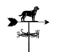 Veleta de Jardín Decorativa Hecha A Mano con Forma de Perro Retriever Terrier Indicador de Dirección Resistente A La Corrosión Herramientas de Medición Schnauzer