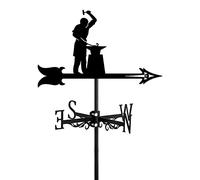 Veleta de Jardín Decorativa para Huerto Agrícola Estilo Retro de Metal Y Acero para Exteriores Indicador de Dirección Herramientas de Medición Decoración de Jardín Herrero