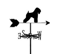 Veleta de Jardín Decorativa para Tejado Indicador de Dirección Exterior Forma de Cachorro de Perro Adorno de Metal para Granja Labrador