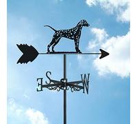 Veleta de Jardín Decorativa Silueta de Perro Cachorro Indicador de Dirección para Montaje En Techo Herramienta de Medición Veleta Soporte de Metal para Decoración de Exteriores Labrador
