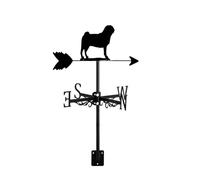 Veleta de Jardín Decorativa Veleta con Forma de Perro Herramienta de Medición Exquisita Soporte de Metal para Techo Decoración de Perro Pug Corgi Galés para Exteriores Corgi Galés
