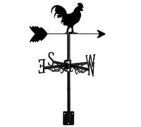 Veleta de Jardín Decorativa Veleta de Metal Hueca con Forma de Pollo Y Gallo para Exteriores Techo Patio Decoración de Granja Estilo 1