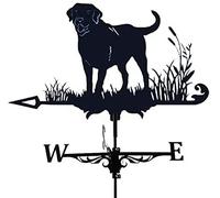 Veleta de Jardín Decorativa Veleta de Perro Revestimiento de Hierro para Techos Jardines Césped Patios Traseros Labrador