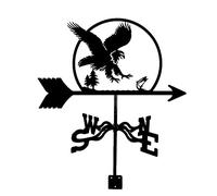 Veleta de Metal con Adorno de águila, Veleta de Metal Indicadores de dirección del Viento Montaje en Techo de jardín Herramientas de medición de fácil Uso