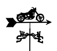 Veleta de Metal con Adorno de Motocicleta de avión, Veleta de jardín, Paleta de Viento de Acero Inoxidable, indicador de dirección del Viento, Techo de jardín