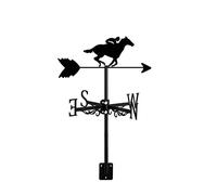 Veleta de metal con flechas para eventos deportivos, indicador de dirección de paleta de viento para jardín al aire libre, granja, patio, montaje en techo, fácil de usar, carrera de caballos