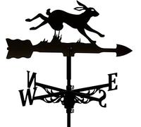 Veleta de Metal de Liebre, Que Indica la dirección del Viento, Techo al Aire Libre, Montaje en jardín, decoración de Patio, Veleta de Acero Inoxidable, Escena de Granja, hogar, Adornos artesanales al