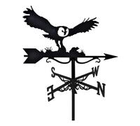 Veleta De Metal: Exquisita Escultura De Jardín Al Aire Libre con Arte De Hierro, Diseños De Águila De Perro Humano, Artesanía Pintada, Decoración De Patio De Granja | Divertido De Césped