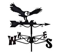 Veleta de metal, indicadores de dirección del viento de montaje en jardín de metal | Exquisita decoración de granja resistente y divertida rústico para caminos, calzadas, granjas, paisajes