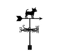 Veleta de Metal para jardín, Adorno para Perrito, indicador de dirección del Viento, Accesorios para jardín, Patio, Patio Exterior, Chihuahua