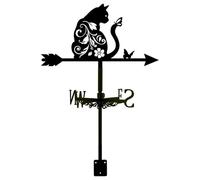 Veleta de metal para montaje en techo, indicador de dirección del viento, veleta para exteriores, techo, jardín, patio, granja, decoración con soporte de montaje