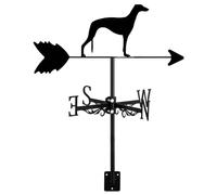 Veleta de metal para perros, indicador de dirección, fácil de usar, para montaje en techo al aire libre, granja, patio, jardín, galgo
