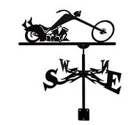 Veleta de Metal Retro, estaca de jardín, Veleta, Herramienta de medición Profesional, Montaje en Techo para jardín, fácil Uso, Veleta Duradera Que Indica la dirección del Viento, Motocicleta