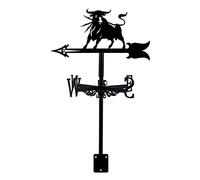 Veleta de Metal Veleta de corrida de toros española con instalación en Techo Indicador de dirección del Viento Escena de Granja Jardín Accesorios Art Deco con Revestimiento antioxidante