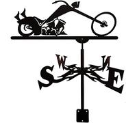 Veleta de Motocicleta Veleta de avión Indicador de dirección del Viento Herramientas de medición de Veleta de Viento con Revestimiento antioxidante Veleta de Acero Inoxidable para decoración al Aire