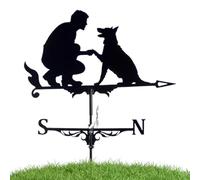 Veleta de Viento de Metal para Exteriores, para Montaje en jardín, Resistente y Divertida decoración para Patio, Entrada, al Aire Libre