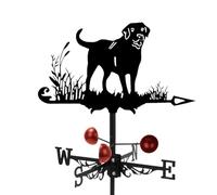 Veleta de Viento Gallo, Veletas de Viento para Tejado Jardín, 33x56cm Veleta Metal Retro, Weathervanes con Indicador de Dirección del Viento, Figura Decorativa para Patio, Terraza y Techo (Perro)