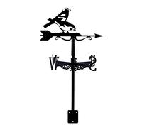 Veleta decorativa de metal para pájaros, veleta decorativa de metal, retro, escena de granja, jardín, estaca, indicador de dirección del viento para granja al aire libre