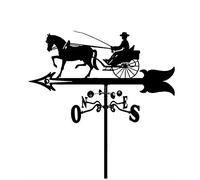 Veleta, indicador de dirección del Viento Cochero Al Aire Libre Retro Escena de Granja Estaca de jardín Veleta Herramientas de medición Profesionales