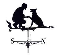 Veleta - Indicador De Dirección del Viento De Metal para Exteriores, Decoración De Estaca De Granja Resistente Al Óxido | Material Duradero Ornamento De La Yarda Patio Césped del Jardín