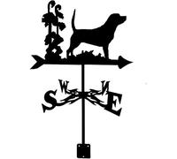 Veleta Indicador de dirección del Viento Veleta Perro Flecha Silueta de Caballo Veleta Herramientas de medición Acero Inoxidable con Revestimiento antioxidante Satinado para Montaje en Techo,Dog