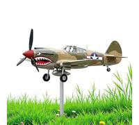 Veleta Metálica,Escultura 3D Histórica Giratoria de Viento - Veleta de Avión para Jardín | para Terraza, Valla, Playa, Casa, Patio Trasero, Granja