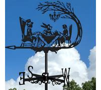 Veleta meteorológica de dragón de hierro, elegante paleta de dirección del viento para techo, jardín, cobertizo, decoración de patio, indicadores meteorológicos de animales (elefante), cena y fiesta