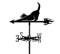 Veleta meteorológica de dragón de hierro, elegante paleta de dirección del viento para techo, jardín, cobertizo, decoración de patio, indicadores meteorológicos de animales (elefante) gato