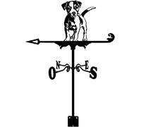 Veleta meteorológica de metal para animales, veleta vintage negra, indicador de dirección del viento duradero para decoración de techo de jardín al aire libre, jardín, patio, veleta meteorológica (O)