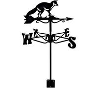 Veleta meteorológica de metal para animales, veleta vintage negra, indicador de dirección del viento duradero para decoración de techo de jardín al aire libre, jardín, patio, veleta meteorológica (B)