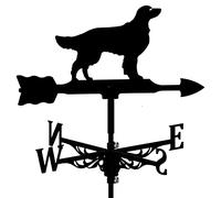Veleta meteorológica, diseño de animales, estilo retro, para granja, con indicador de dirección del viento, forma de animales, adornos para exteriores, decoración de césped, patio trasero (Golden